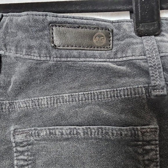 Ag Adriano Goldschmied Farrah High Rise Skinny Gray Velvet Jeans Sz 24 EUC - Picture 7 of 13